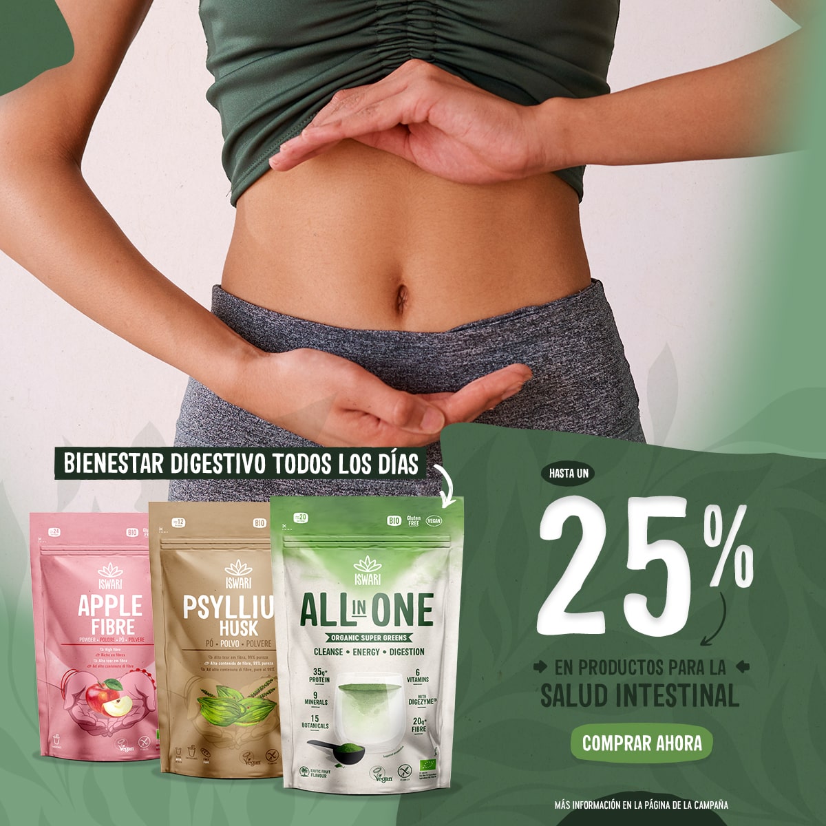 Hasta un -25% en Salud Intestinal